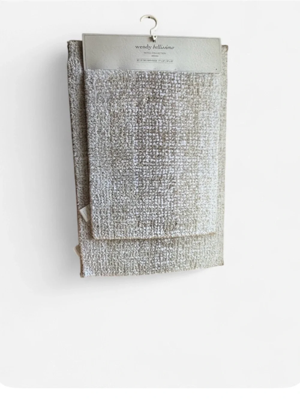 Wendy Bellissimo Textured Taupe Bath Towel Set